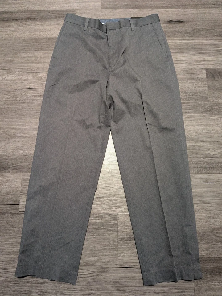 Kirkland Signature Men's Non-iron Comfort Pants Classic Fit Grey Size 38x30
