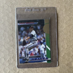 SIGNED 1993 STADIUM TEAM JOHN SMOLTZ ATLANTA BRAVES JSA MJR - Picture 1 of 6