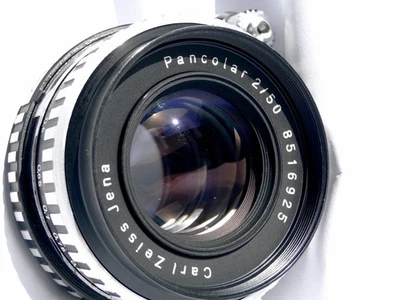 Serviced: Carl Zeiss Jena 2/50mm Pancolar *Star Wars* Sliding DOF Zebra Thorium - Image 1 of 4