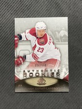 2010-11 UD SP GAME USED OLIVER EKMAN-LARSSON AUTHENTIC ROOKIE SILVER #ed 326/699