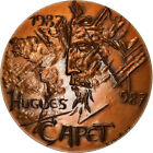 [#2381] France, Médaille, Hugues Capet , Anniversaire Des 1000 Ans, History, 198
