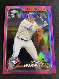 2024 Topps Chrome Pink Refractor Spencer Horwitz RC Blue Jays #26 - Imagen 1 de 2