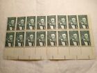 US 1 Cent Green Abraham Lincoln Postage Stamp - Rare Block of 16