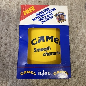 VINTAGE 1989 CAMEL INSULATED IGLOO BEVERAGE BEER HOLDER JOE CAMEL MEMORABILIA - Picture 1 of 8