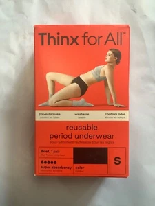 Thinx for All Period Underwear Panties Black Super Absorption Small NEW NIB - Picture 1 of 2
