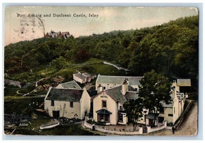 Scotland Postcard Port Askaig and Dunlossit Castle Islay 1905 Antique Posted - Picture 1 of 2
