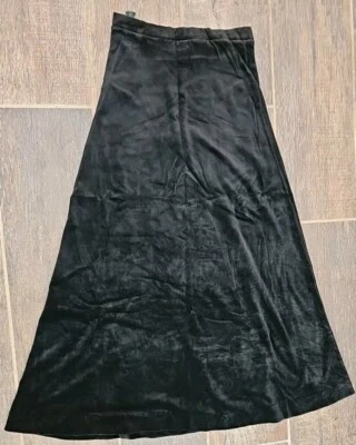 Vintage womens black velvet full length skirt,ACT 111, Union Label,size 10 - Image 1 of 4