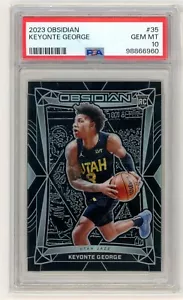2023-24 Panini Obsidian Keyonte George RC #35 PSA 10 JAZZ - Picture 1 of 2