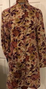 Vintage?Mac & Jack  Women’s 8 Multicolor 90s Y2K Long Velvet Velour Asian Jacket - Picture 1 of 8