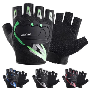 Riding Gloves Anti-Slip Mountain Bike BMX MTB XC Biking Cycling Biker Fingerless - Picture 1 of 16