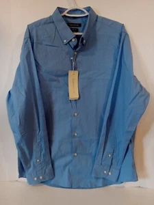 Pashartuk Shirt Mens 2XL XXL Blue Slim Fit Long Sleeve Fit Button Down Business - Picture 1 of 6