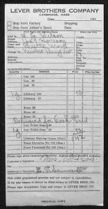 Vintage Lever Brothers Lux Rinso Billhead Letterhead Cambridge, MASS 1930's - Picture 1 of 2