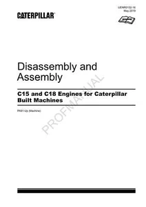 Caterpillar C15 C18 Engine Disassembly Assembly Service Manual - Picture 1 of 1