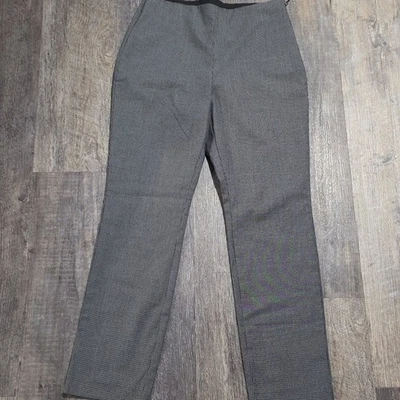 Pantalones para mujer Nine West talla 6 cremallera lateral ajustados negros/blancos Foto 1 de 4