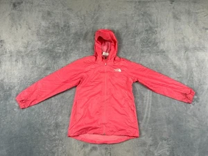 THE NORTH FACE DRYVENT GIRLS JACKET LARGE PINK HOODED FLEECE (READ) - Picture 1 of 16