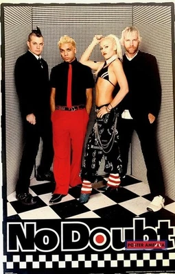 MODJES 663918 No Doubt Gwen Stefani Checkered & Red 2002 Band Shot Poster
