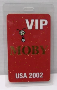 Vintage Genuine Moby USA 2002 Tour Laminated Backstage Pass VIP - Picture 1 of 2