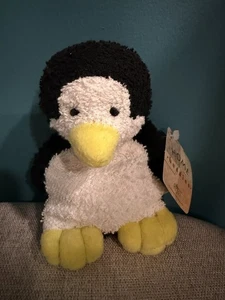 Russ Home Buddies frecher Pinguin Beanie Plüsch 5 Zoll schwarz weiß Frottee - Bild 1 von 4