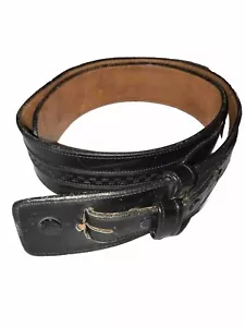 Cinturón Lucchese Hombre Talla 28 Negro Cuero Tocado a Mano Vaquero Occidental BL 820 - Imagen 1 de 12