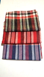 3X Coloridos Tailandeses Tradicionales Hombres Sarong Pha Kao Mah Algodón 80*190 Cm Bordes Cosidos - Imagen 1 de 10