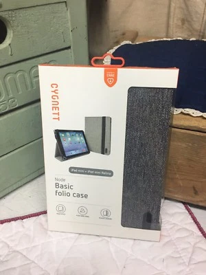 NEW Cygnett Node Basic Folio Case Apple iPad Air MINI Tweed Cover Flexi Stand - Image 1 of 4