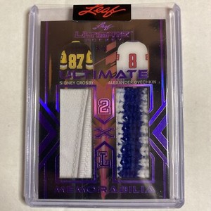 2023 Leaf Ultimate 2XL Sidney Crosby Alex Ovechkin Dual Jersey Patch 6/8 B4