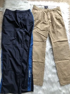 Children's Place Khaki adjustable waist cargo Nautica Track pants size 14 - Picture 1 of 4