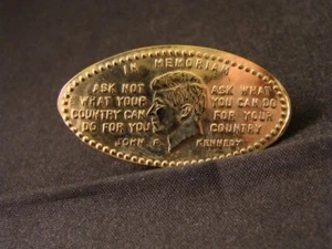 Clip de corbata John F. Kennedy In Memoriam alargado chapado en oro - Imagen 1 de 2