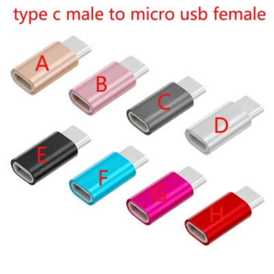 Micro USB Female To Type C Male Converter Connector OTG Charge Data Sync Adapter - Image 1 of 4
