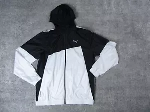 Puma Jacke Herren XL Performance weiß schwarz durchgehender Reißverschluss Hoodie Laufen - Bild 1 von 11