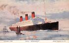 Rms Berengria Ship Steamer Cruise Harbor Cunard White Star Line Vtg Postcard D63