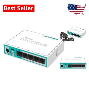 Affordable MPLS Capable Router in Durable Plastic, 5 Ethernet Ports Included - Picture 1 of 8