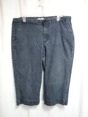 Riders  Jean Shorts Size 18 Blue Denim Stretch Button Zipper Pockets Casual Work - Image 1 of 3