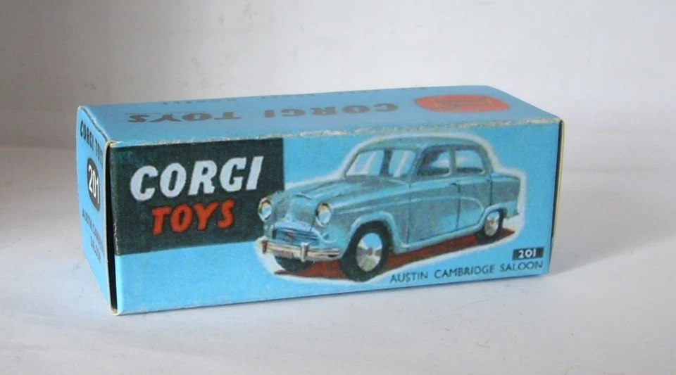 Repro Box Corgi Nr.201 Austin Cambridge Saloo blaue Box - Bild 1 von 1