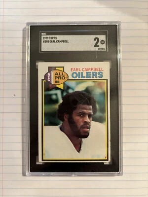 1979 Topps ROOKIE Earl Campbell #390 - SGC 2 - Houston Oilers - Image 1 of 2