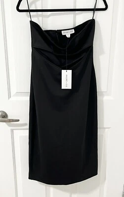 MAURIE & EVE - Black Strapless Cut Out Midi Bodycon Dress Size 12 BNWT  - image 1 of 4