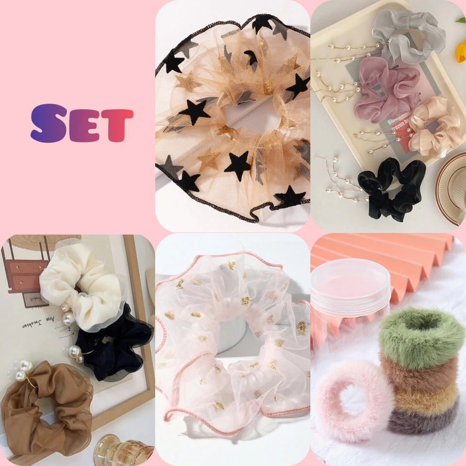 Cute Hair Scrunchies Set - Image 1 of 1