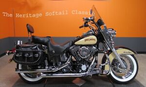 A Franklin mint scale model of a Harley Davidson Heritage soft tail classic