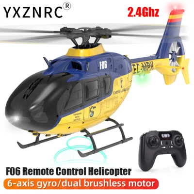 YXZNRC F06 EC135 Aircraft 3D 2.4G 6CH 6-Axis Gyro RTF Flybarless RC Hubschrauber - Bild 1 von 4