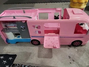 Mattel Barbie Dream Camper RV Pink Motorhome Van Bathroom Shower Transform - Picture 1 of 10