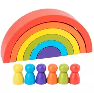 Bloques de construcción de madera arqueados arco iris - Imagen 1 de 9