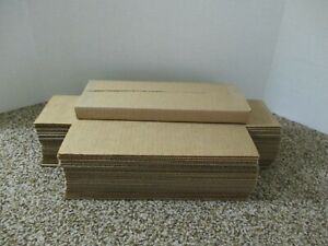 25 NEW CORRUGATED CARDBOARD SHIPPING BOXES 12 1/2" X 4 1/2" X 1" SHIPPED FLAT