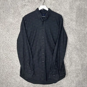 Ralph Lauren Slim Fit Shirt Men’s L Dark Gray Paisley Floral Button Up - Picture 1 of 9