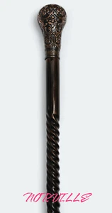 Antiguo bastón mango de latón - Imagen 1 de 6