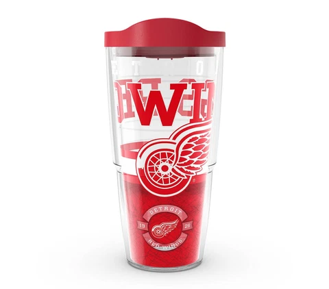 DETROIT RED WINGS, 24oz DOUBLE WALL, TUMBLER FROM TERVIS WITH LID INCLUDED Cover