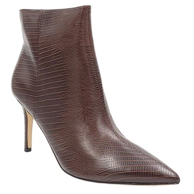 Nine West Women Hayla Stiletto Heel Ankle Booties Size US 11M Snake Print Brown - Image 1 of 4