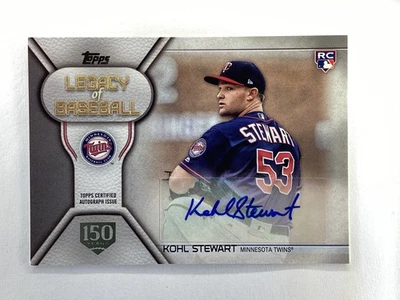 2019 Topps Legacy of Baseball Autographs #LBA-KS Kohl Stewart RC Twins /150 2 - Image 1 of 2