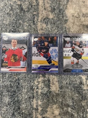 Pack Connor Bedard, Adam Fantilli And Leo Carlson Card Numbers  740,711,BD-39￼￼ - Image 1 of 4