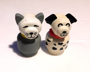 2008 Fisher Price Little People Chunky Throw Back Cat & Dog ,Jumbo 3" - Picture 1 of 1