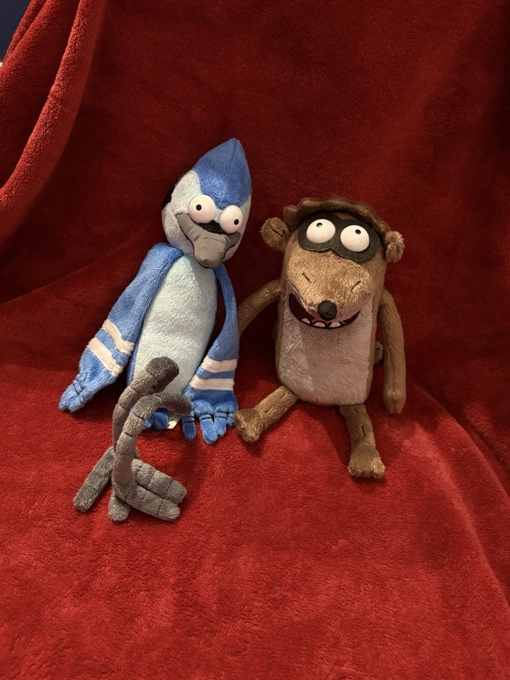 Red de dibujos animados de 8 pulgadas de peluche de Mordecai and Rigby de Mardocai and Rigby regular Show Foto 1 de 4